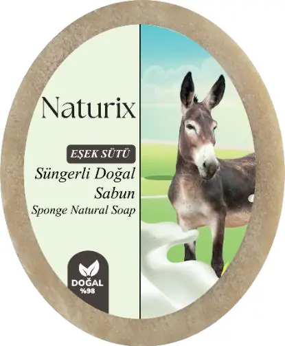 NATURİX SÜNGERLİ SABUN - EŞEK SÜTÜ